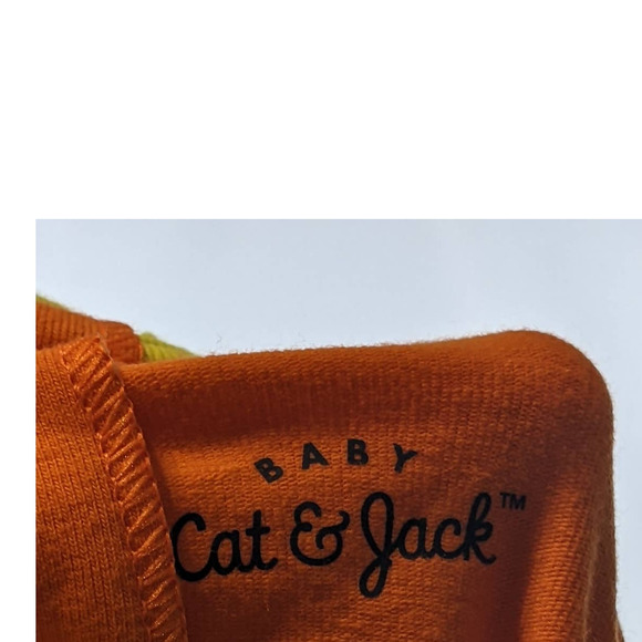 Baby Girls 3pc Pumpkin Top Pants Headband Set Cat & Jack Orange 12M Outfit Pjs - Picture 5 of 8